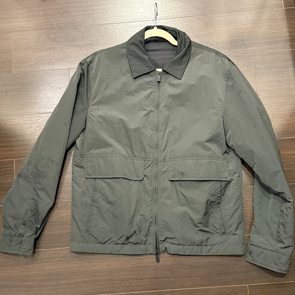 Zara men’s Olive Green Zip-Up Jacket, Medium